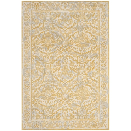 Safavieh Evoke Medium Rectangle Area Rug, Ivory and Gold - 5 ft.-1 in. x 7 ft.-6 in. EVK242S-5